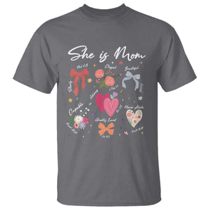 Mama Christian Religious T Shirt She Is Mom Mother's Day Jesus Flowers Bow TS11 Charcoal Print Your Wear
