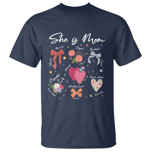 Mama Christian Religious T Shirt She Is Mom Mother's Day Jesus Flowers Bow TS11 Navy Print Your Wear
