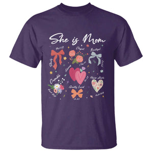 Mama Christian Religious T Shirt She Is Mom Mother's Day Jesus Flowers Bow TS11 Purple Print Your Wear