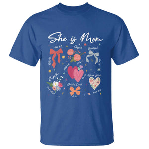 Mama Christian Religious T Shirt She Is Mom Mother's Day Jesus Flowers Bow TS11 Royal Blue Print Your Wear