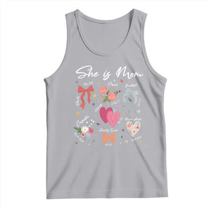 Mama Christian Religious Tank Top She Is Mom Mother's Day Jesus Flowers Bow TS11 Athletic Heather Print Your Wear