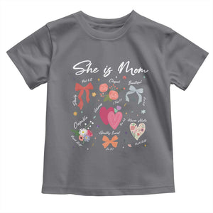 Mama Christian Religious Toddler T Shirt She Is Mom Mother's Day Jesus Flowers Bow TS11 Charcoal Print Your Wear