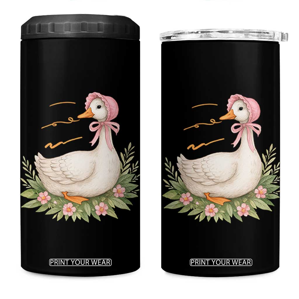 Mama Goose Est 2025 4 in 1 Can Cooler Tumbler Retro New Mom Mothers Day TS02 One Size: 16 oz Black Print Your Wear