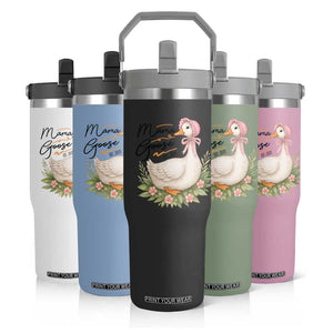 Mama Goose Est 2025 Flip Straw Tumbler Retro New Mom Mothers Day TS02 Print Your Wear