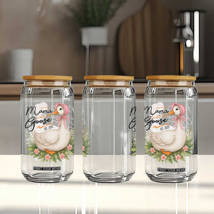 Mama Goose Est 2025 Glass Can Retro New Mom Mothers Day TS02 Print Your Wear