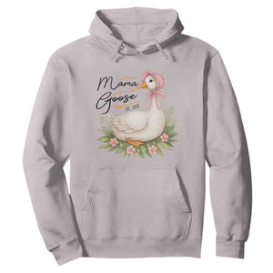 Mama Goose Est 2025 Hoodie Retro New Mom Mothers Day TS02 Ice Gray Print Your Wear