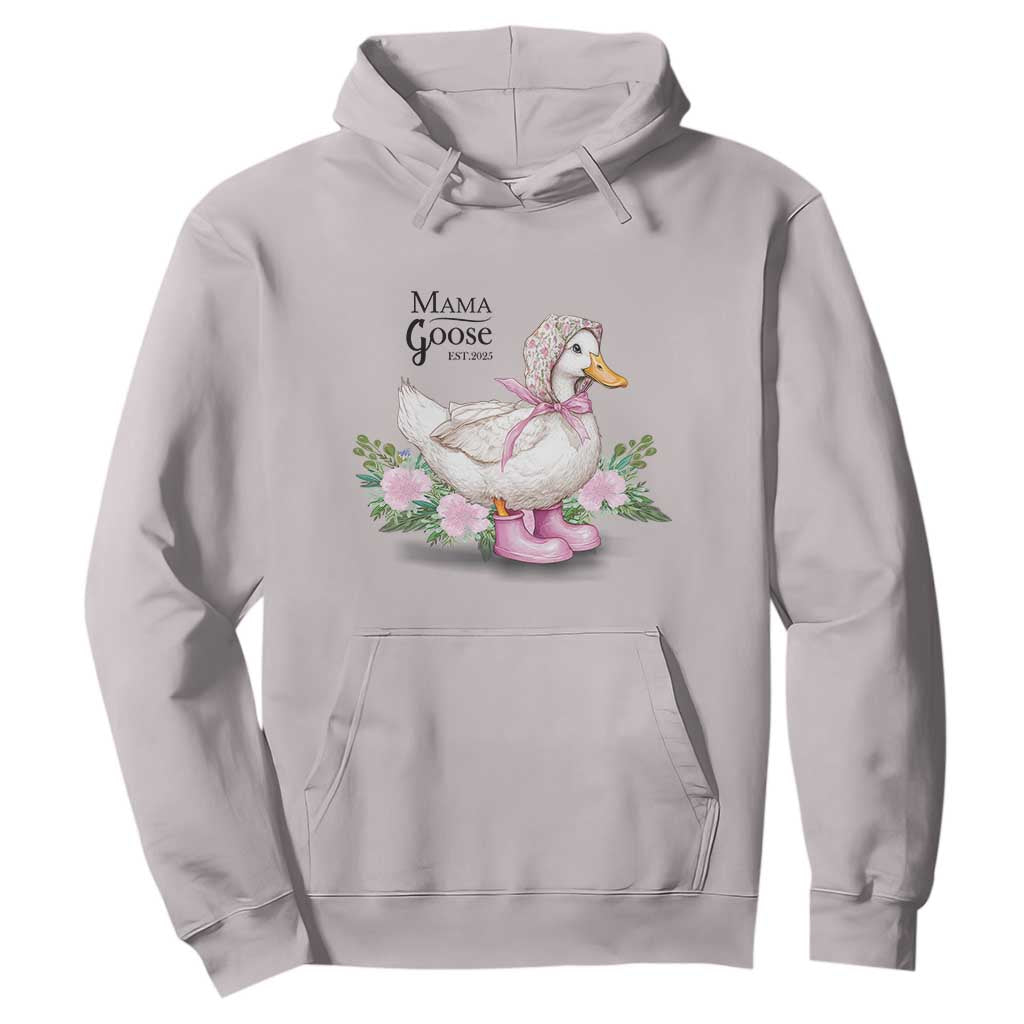 Mama Goose Est 2025 Hoodie Vintage New Mom Mothers Day TS02 Ice Gray Print Your Wear