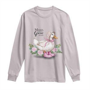 Mama Goose Est 2025 Long Sleeve Shirt Vintage New Mom Mothers Day TS02 Ice Gray Print Your Wear