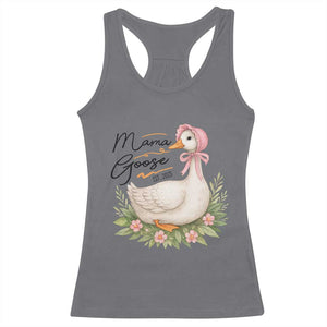 Mama Goose Est 2025 Racerback Tank Top Retro New Mom Mothers Day TS02 Charcoal Print Your Wear