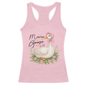 Mama Goose Est 2025 Racerback Tank Top Retro New Mom Mothers Day TS02 Light Pink Print Your Wear