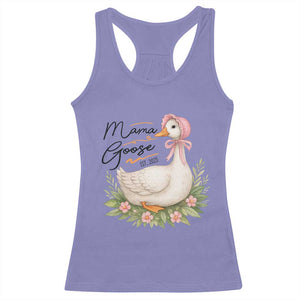 Mama Goose Est 2025 Racerback Tank Top Retro New Mom Mothers Day TS02 Violet Print Your Wear