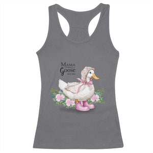 Mama Goose Est 2025 Racerback Tank Top Vintage New Mom Mothers Day TS02 Charcoal Print Your Wear