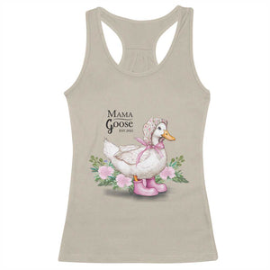 Mama Goose Est 2025 Racerback Tank Top Vintage New Mom Mothers Day TS02 Sand Print Your Wear
