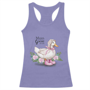 Mama Goose Est 2025 Racerback Tank Top Vintage New Mom Mothers Day TS02 Violet Print Your Wear
