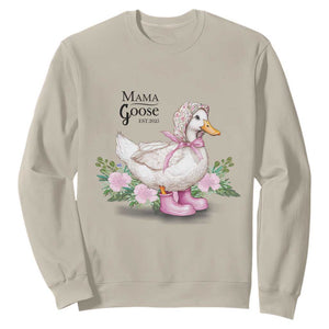 Mama Goose Est 2025 Sweatshirt Vintage New Mom Mothers Day TS02 Sand Print Your Wear