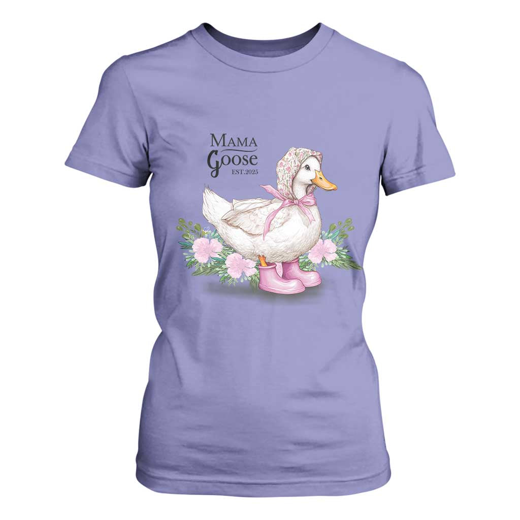 Mama Goose Est 2025 T Shirt For Women Vintage New Mom Mothers Day TS02 Violet Print Your Wear