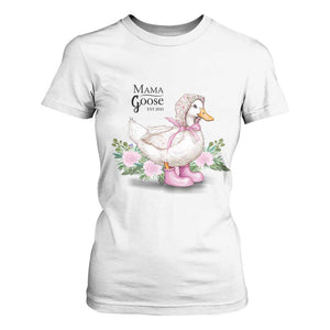 Mama Goose Est 2025 T Shirt For Women Vintage New Mom Mothers Day TS02 White Print Your Wear