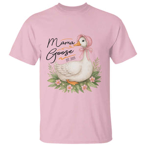 Mama Goose Est 2025 T Shirt Retro New Mom Mothers Day TS02 Light Pink Print Your Wear