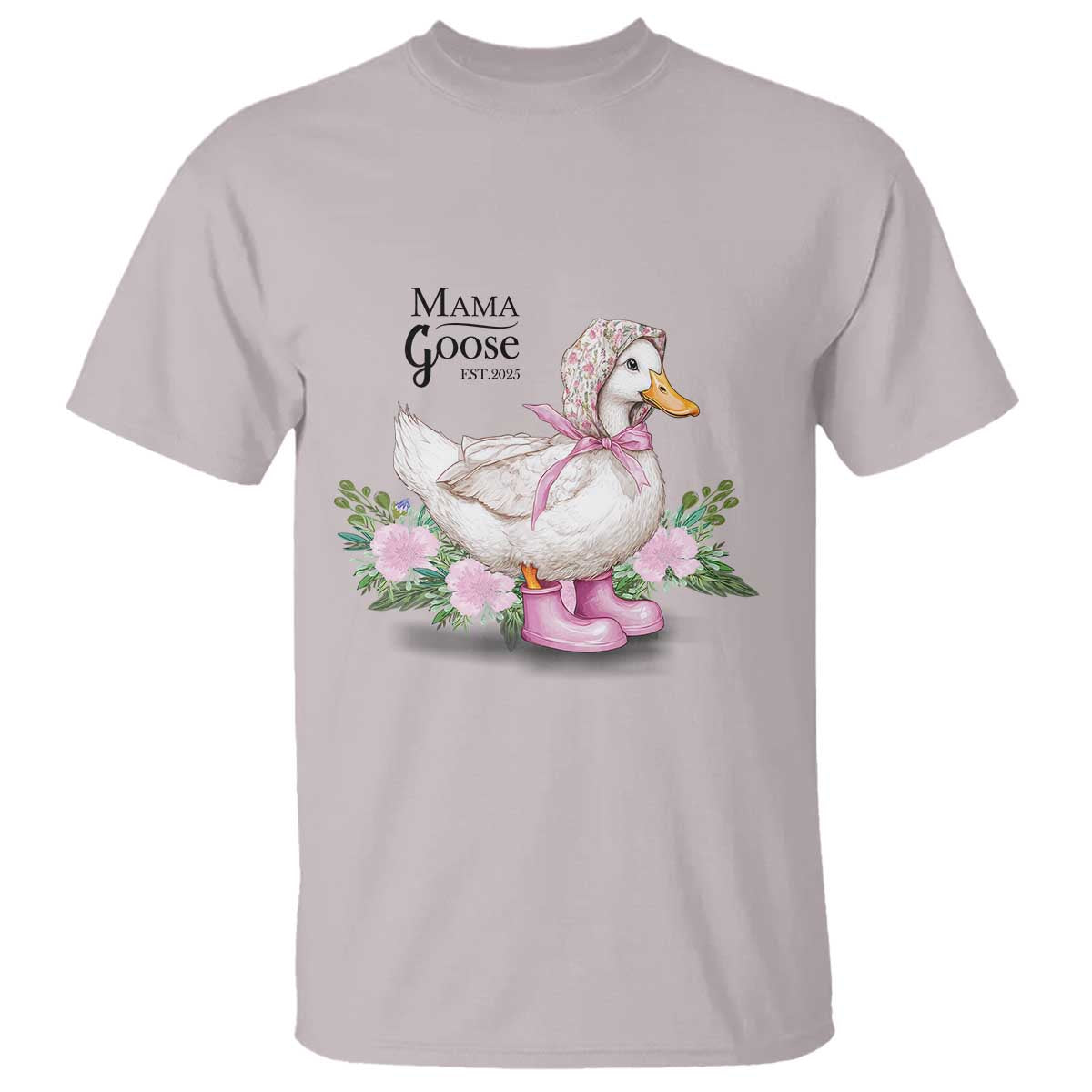 Mama Goose Est 2025 T Shirt Vintage New Mom Mothers Day TS02 Ice Gray Print Your Wear