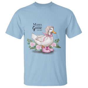 Mama Goose Est 2025 T Shirt Vintage New Mom Mothers Day TS02 Light Blue Print Your Wear