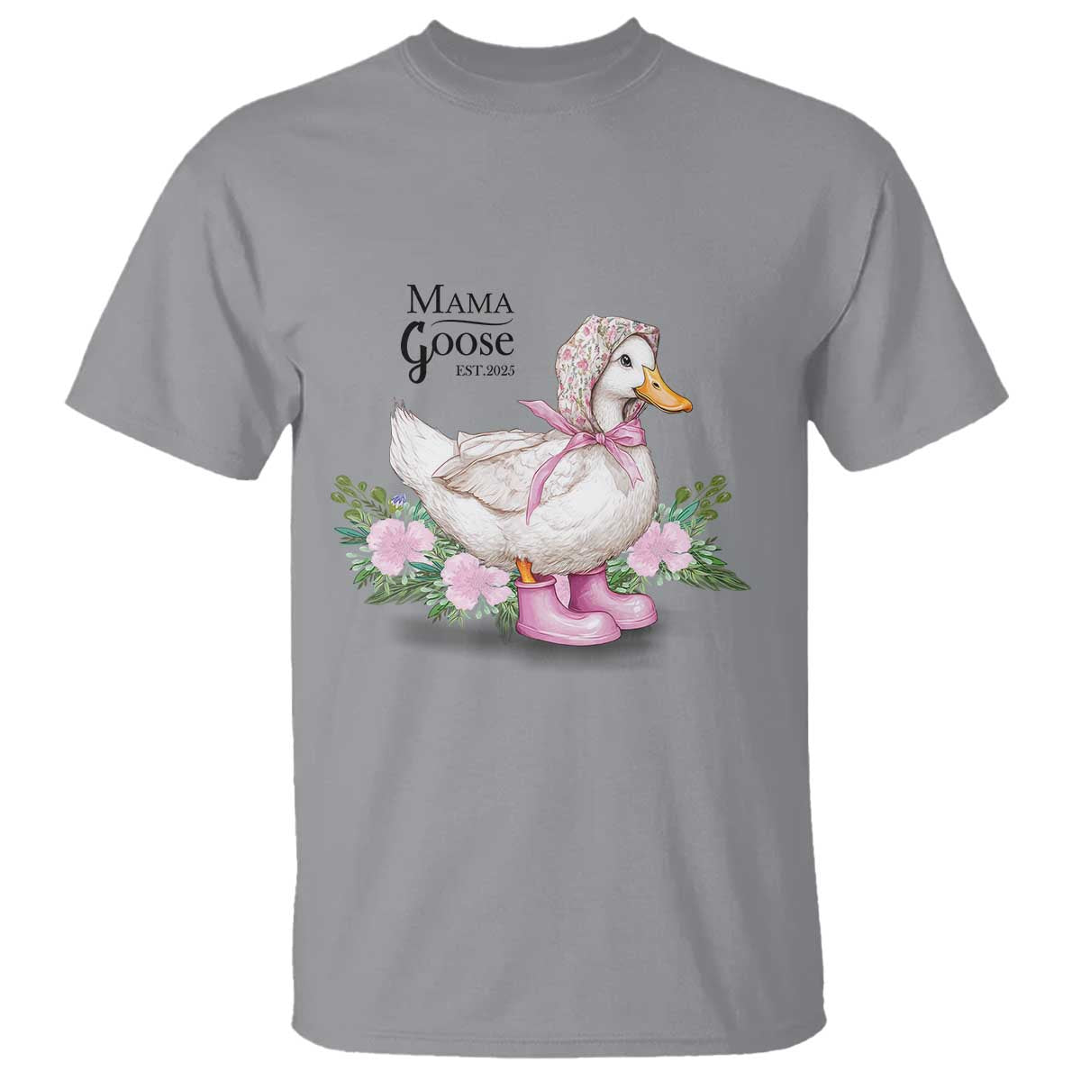 Mama Goose Est 2025 T Shirt Vintage New Mom Mothers Day TS02 Sport Gray Print Your Wear
