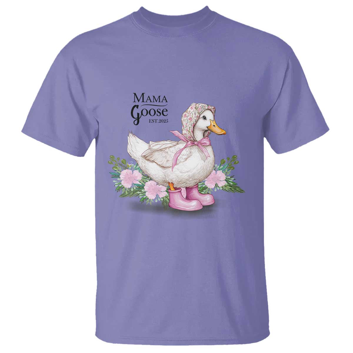 Mama Goose Est 2025 T Shirt Vintage New Mom Mothers Day TS02 Violet Print Your Wear