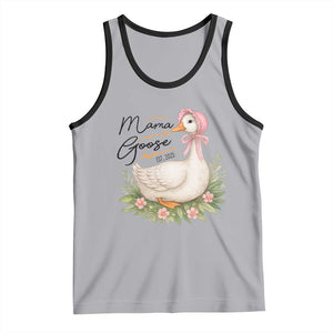 Mama Goose Est 2025 Tank Top Retro New Mom Mothers Day TS02 Athletic Heather Black Print Your Wear