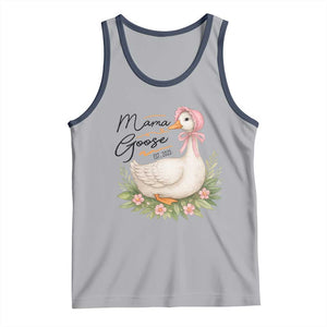 Mama Goose Est 2025 Tank Top Retro New Mom Mothers Day TS02 Athletic Heather Navy Print Your Wear