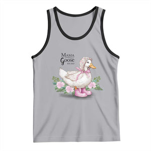 Mama Goose Est 2025 Tank Top Vintage New Mom Mothers Day TS02 Athletic Heather Black Print Your Wear