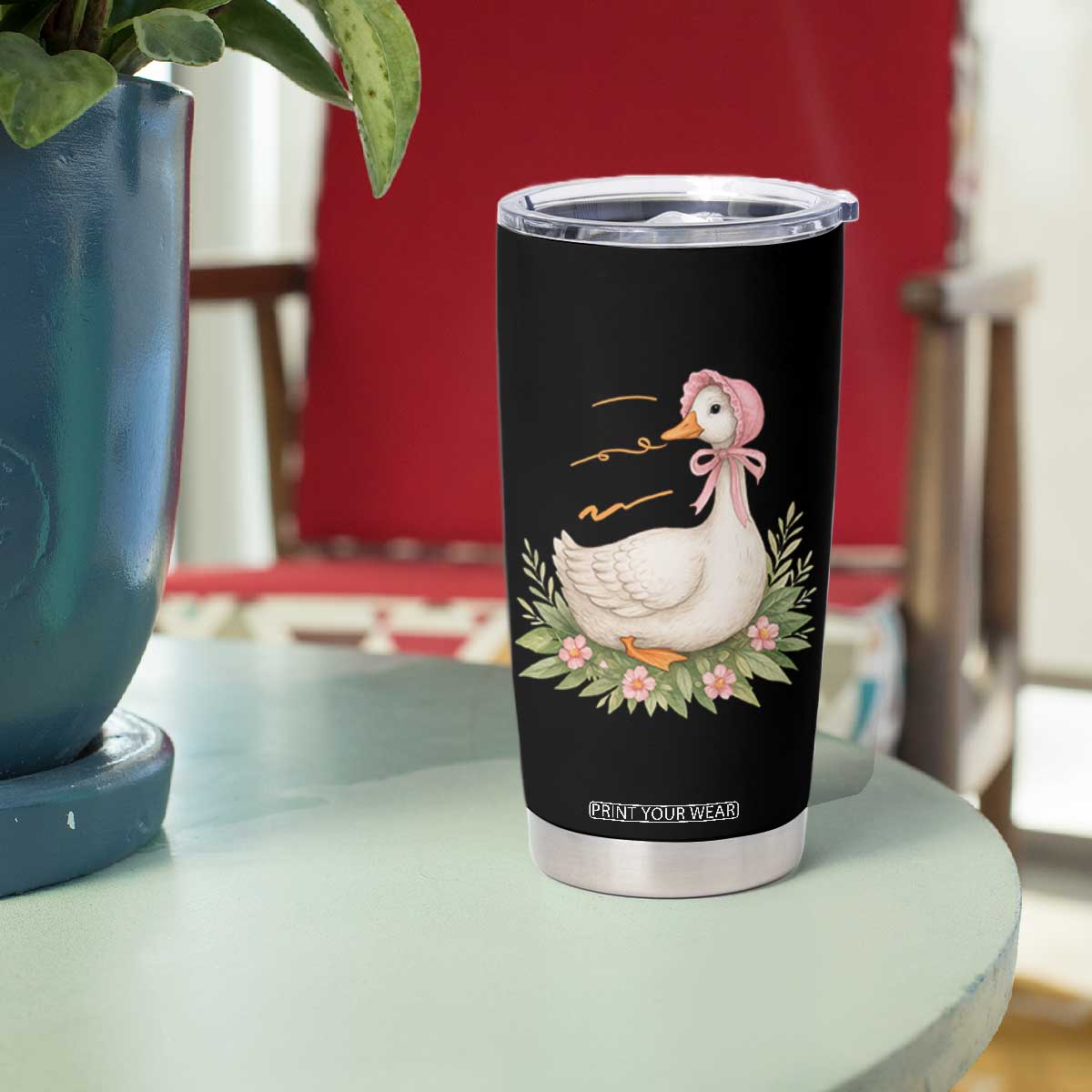 Mama Goose Est 2025 Tumbler Cup Retro New Mom Mothers Day TS02 Print Your Wear