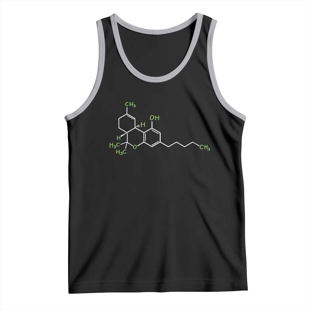 Marijuana Tank Top Cannabis Weed Pot Molecule THC Stoner Gift TS10 Black Athletic Heather Print Your Wear