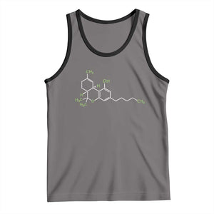Marijuana Tank Top Cannabis Weed Pot Molecule THC Stoner Gift TS10 Deep Heather Black Print Your Wear