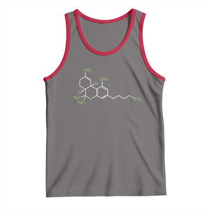 Marijuana Tank Top Cannabis Weed Pot Molecule THC Stoner Gift TS10 Deep Heather Red Print Your Wear