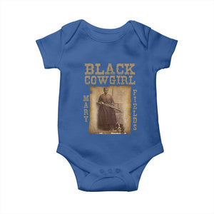 Mary Fields Baby Onesie Black Cowgirl Pioneer Western Legend Vintage TS02 Royal Blue Print Your Wear
