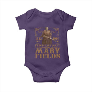 Mary Fields Baby Onesie Stagecoach Mary Trailblazing Legend Black Cowgirl Pioneer TS11 Purple Print Your Wear