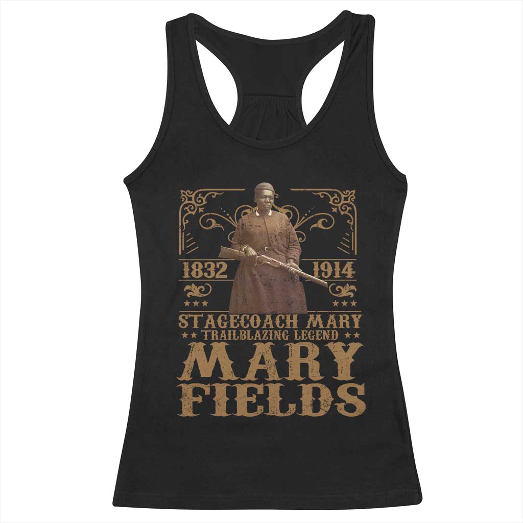 Mary Fields Racerback Tank Top Stagecoach Mary Trailblazing Legend Black Cowgirl Pioneer TS11 Black Print Your Wear