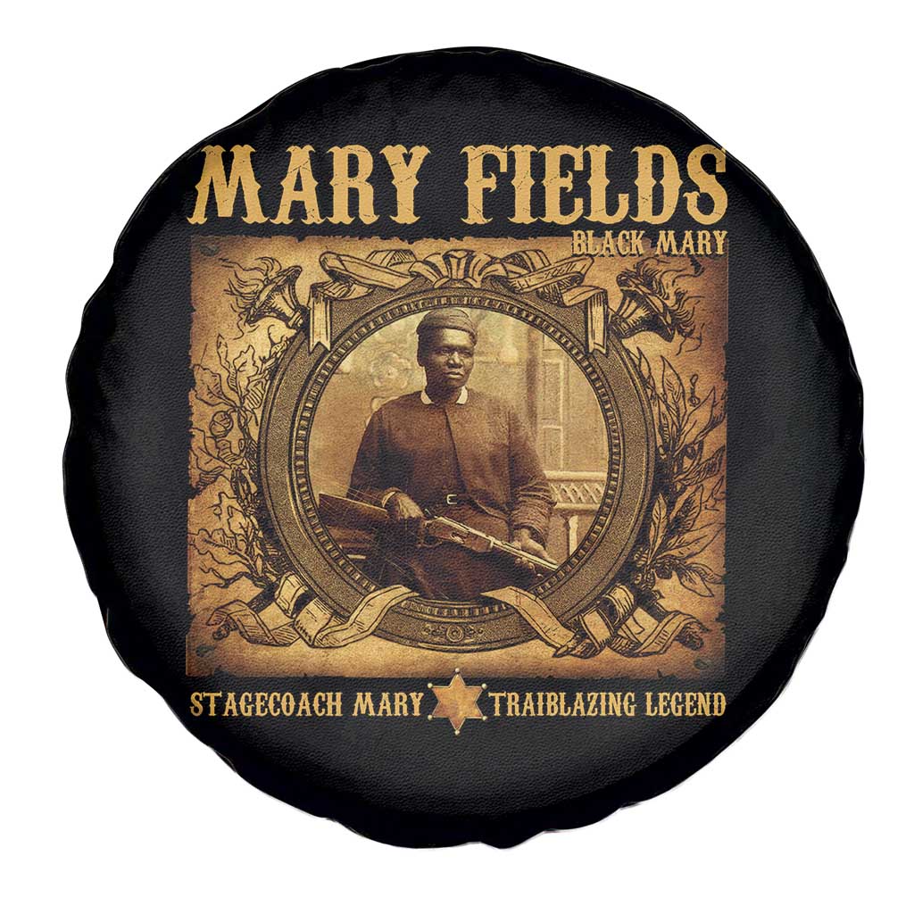 Mary Fields Spare Tire Cover Stagecoach Mary Trailblazing Legend Black Cowgirl TS11 Print Your Wear