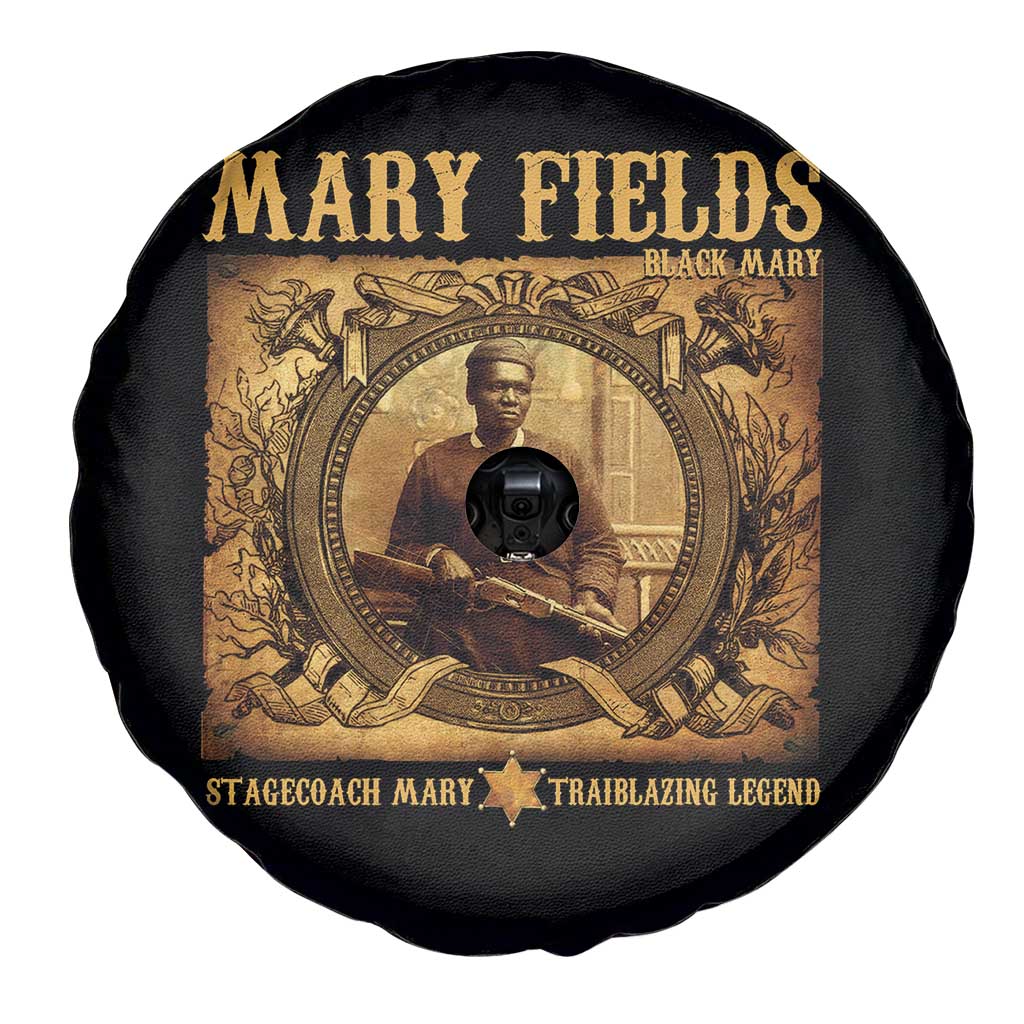 Mary Fields Spare Tire Cover Stagecoach Mary Trailblazing Legend Black Cowgirl TS11 Print Your Wear