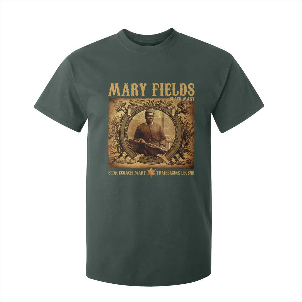 Mary Fields T Shirt For Kid Stagecoach Mary Trailblazing Legend Black Cowgirl TS11 Dark Forest Green Print Your Wear
