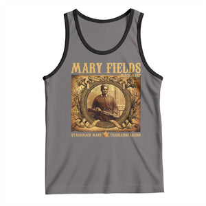 Mary Fields Tank Top Stagecoach Mary Trailblazing Legend Black Cowgirl TS11 Deep Heather Black Print Your Wear