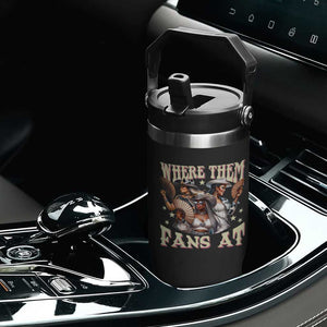 Melanin Cowgirls Flip Straw Tumbler Where Them Fans At Country Life Women Girls TS02 Print Your Wear