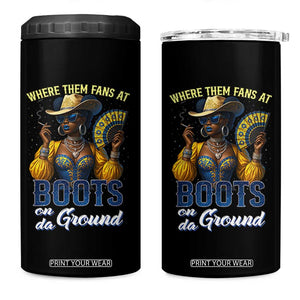 Melanin Cowgirls Linedance 4 in 1 Can Cooler Tumbler Where Them Fans At Boots On Da Ground TS02 One Size: 16 oz Black Print Your Wear