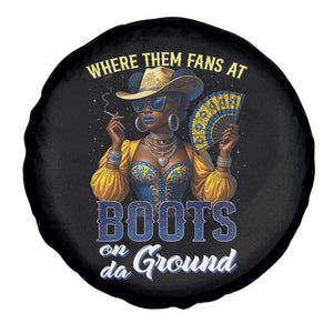 Melanin Cowgirls Linedance Spare Tire Cover Where Them Fans At Boots On Da Ground TS02 Print Your Wear