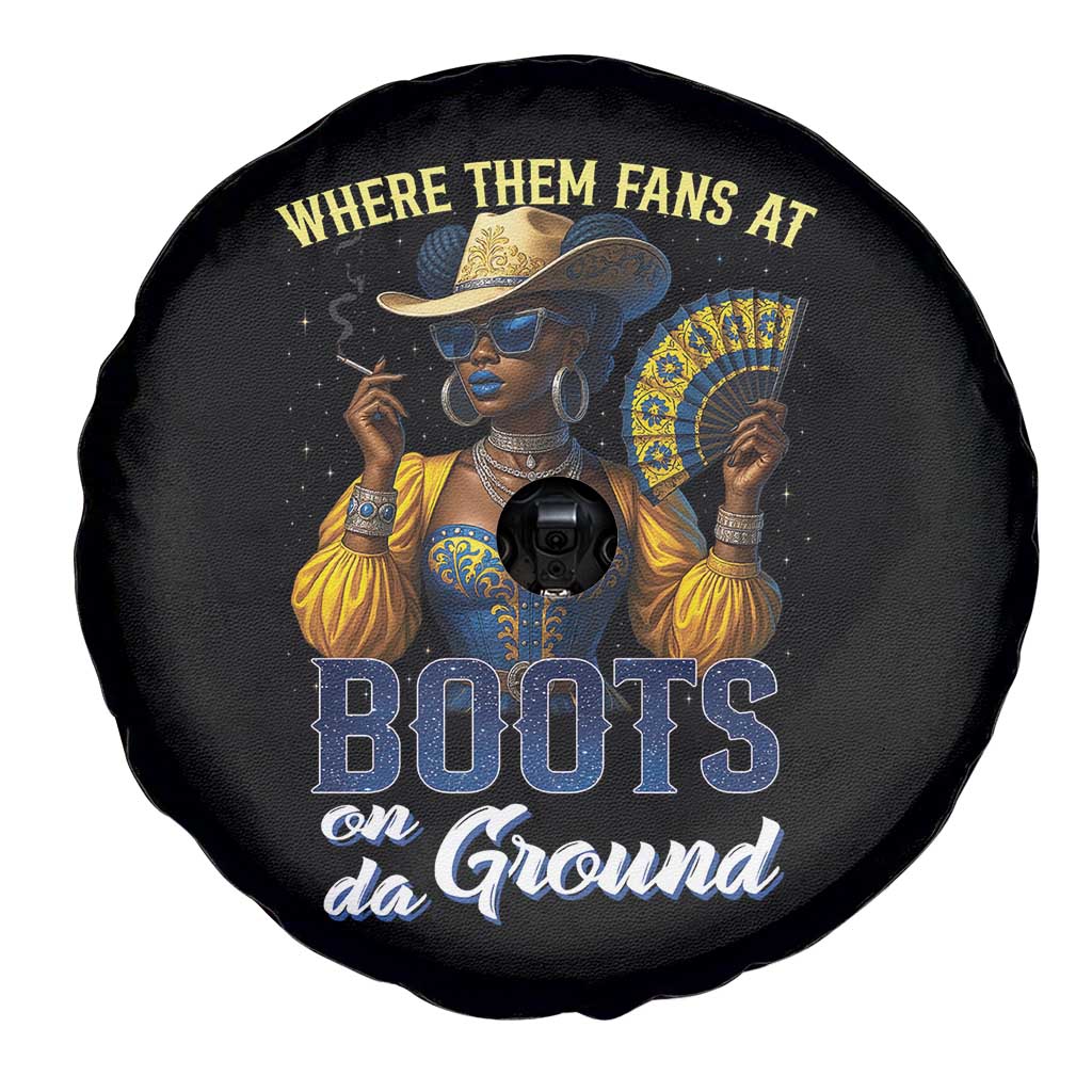 Melanin Cowgirls Linedance Spare Tire Cover Where Them Fans At Boots On Da Ground TS02 Print Your Wear