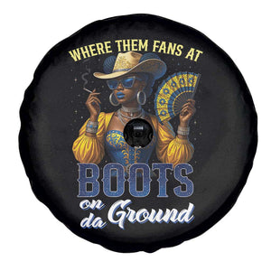 Melanin Cowgirls Linedance Spare Tire Cover Where Them Fans At Boots On Da Ground TS02 Print Your Wear