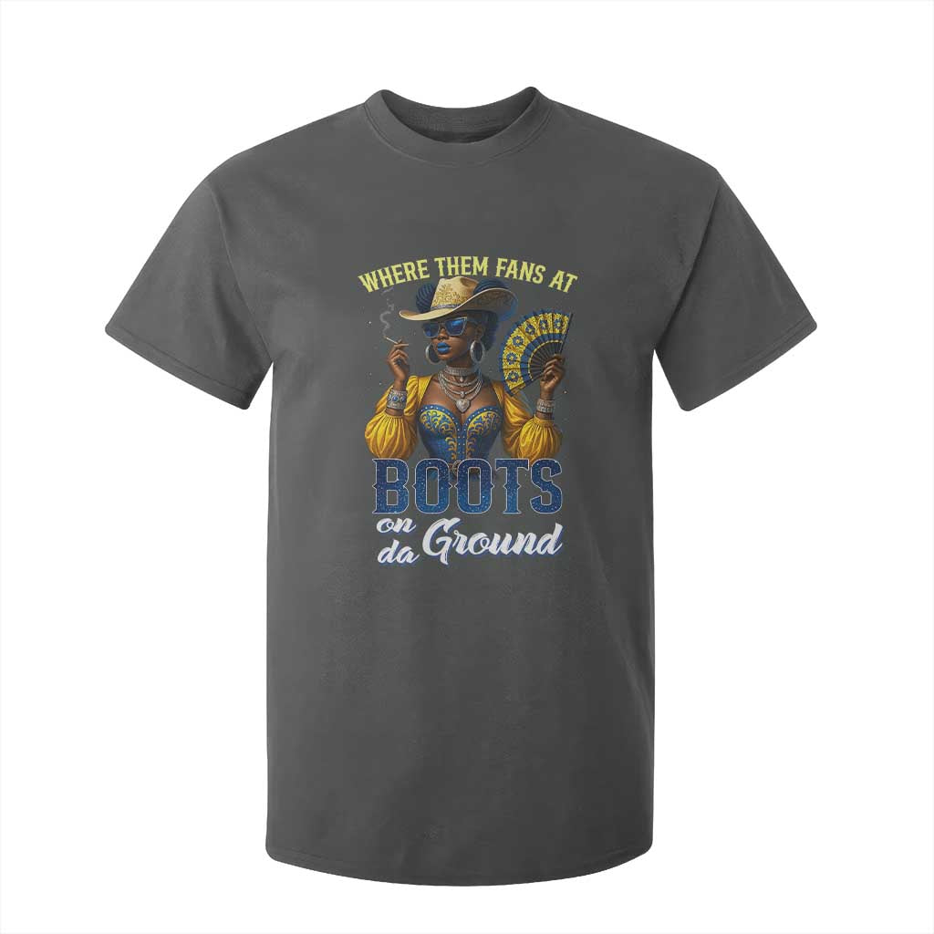 Melanin Cowgirls Linedance T Shirt For Kid Where Them Fans At Boots On Da Ground TS02 Dark Heather Print Your Wear