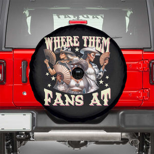 Melanin Cowgirls Spare Tire Cover Where Them Fans At Country Life Women Girls TS02 Black Print Your Wear