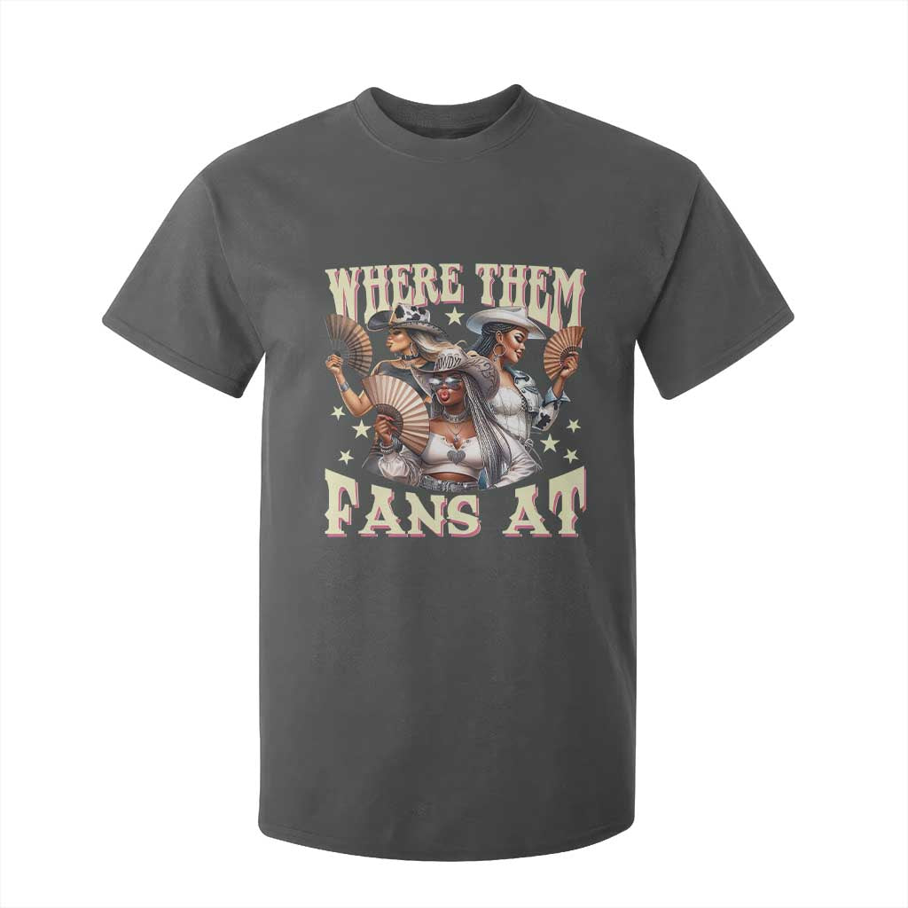 Melanin Cowgirls T Shirt For Kid Where Them Fans At Country Life Women Girls TS02 Dark Heather Print Your Wear