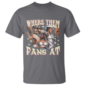 Melanin Cowgirls T Shirt Where Them Fans At Country Life Women Girls TS02 Charcoal Print Your Wear