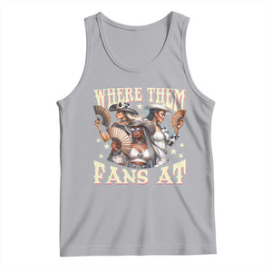 Melanin Cowgirls Tank Top Where Them Fans At Country Life Women Girls TS02 Athletic Heather Print Your Wear